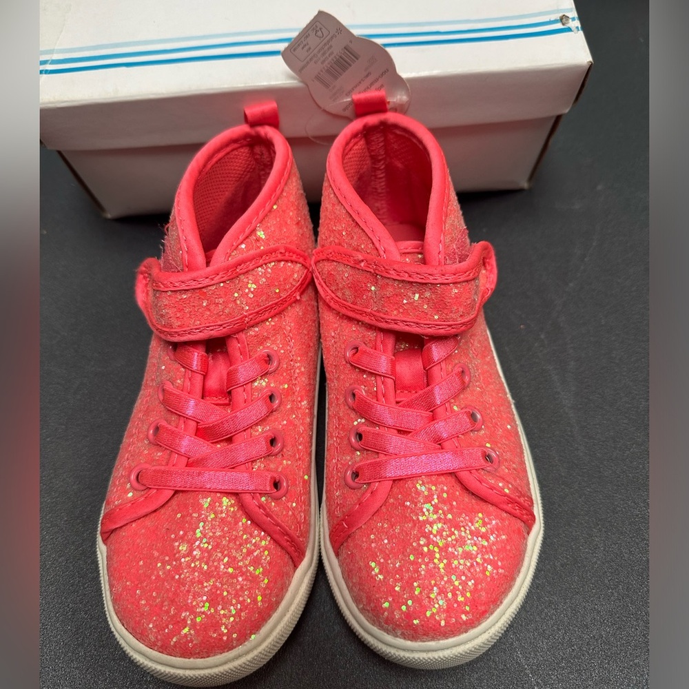 Wonder Nation Athletic Glitter Kids Hi-Top Sneakers NIB